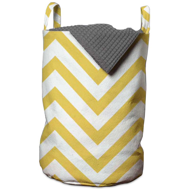 Корзина Mustard Chevron Basket Горчичный Белый Корзина Mustard Chevron Basket Горчичный Белый в Кирове | Loft Concept