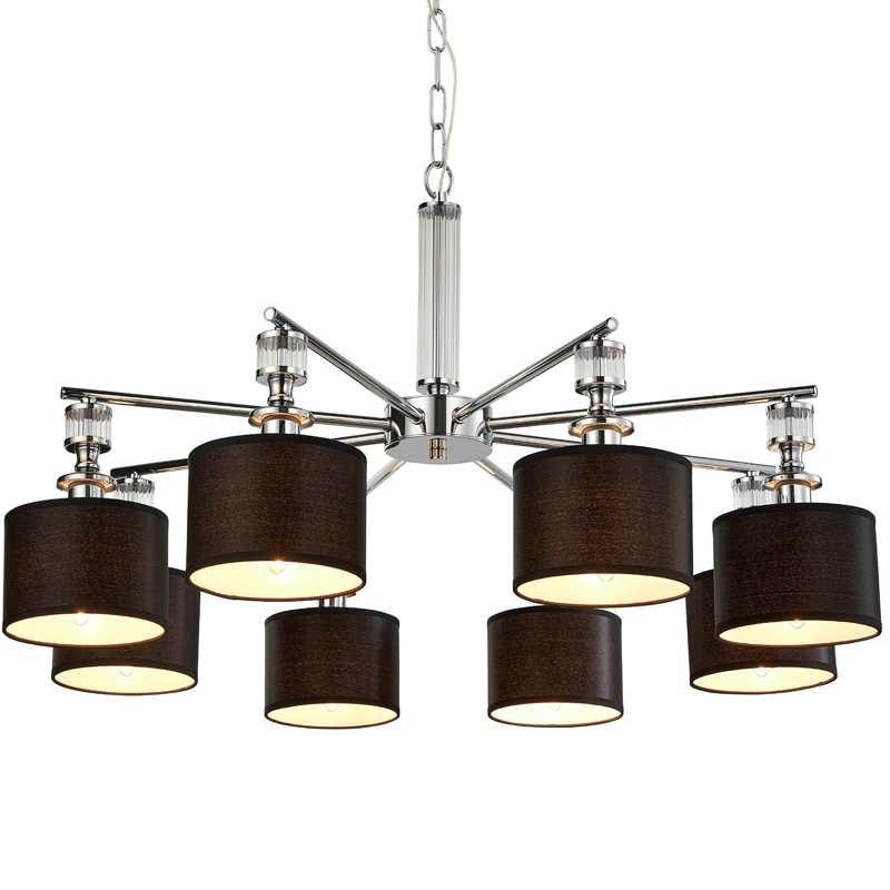 Люстра Isidora Chandelier Хром Серый Прозрачный Люстра Isidora Chandelier Хром Серый Прозрачный в Кирове | Loft Concept