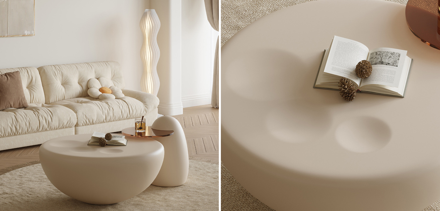 Комплект из 2-х кофейных столов Luis Round Coffee Tables - фото