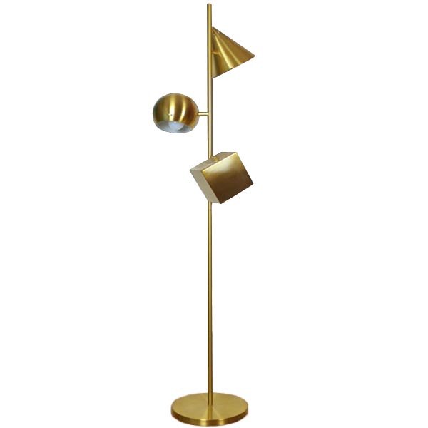Торшер 3D geometry Gold Золотой Торшер 3D geometry Gold Золотой в Кирове | Loft Concept