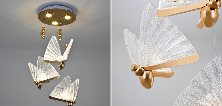 Тройной Подвесной Светильник Butterfly Тройной Подвесной Светильник Butterfly - Loft-Concept в Кирове