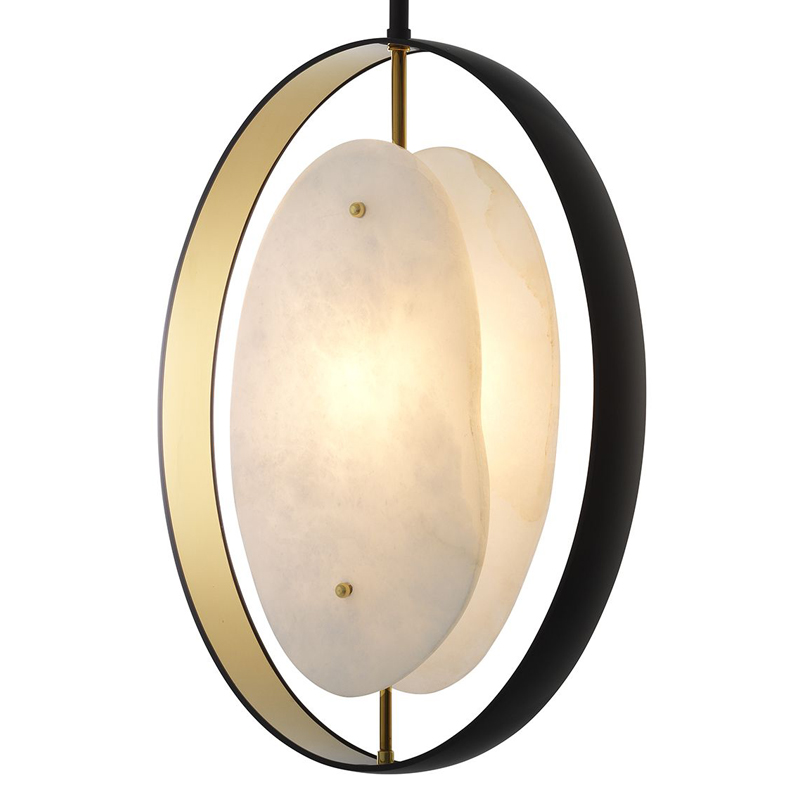 Подвесной светильник Eichholtz Chandelier Trissoni Черный Золотой Белый Подвесной светильник Eichholtz Chandelier Trissoni Черный Золотой Белый в Кирове | Loft Concept