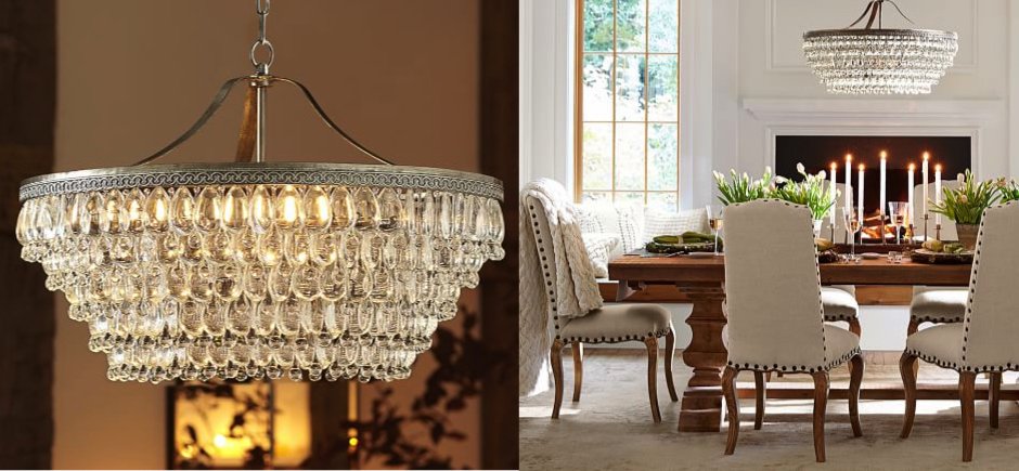Люстра Clarissa Glass Drop Petite Round Chandelier Люстра Clarissa Glass Drop Petite Round Chandelier - Loft-Concept в Кирове