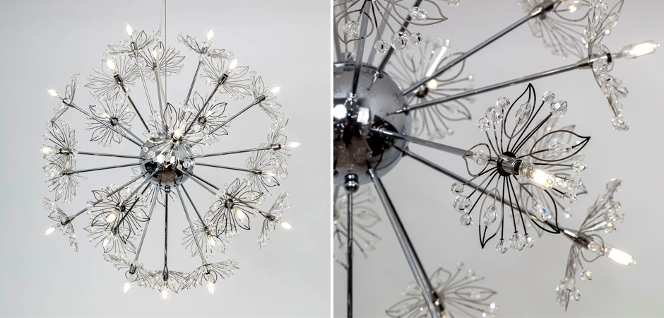 Люстра Chamomile Silver с Хрустальным Плафоном Люстра Chamomile Silver с Хрустальным Плафоном - Loft-Concept в Кирове