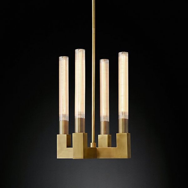 Люстра RH CANELLE Pendant lamp 4 Modern Brass Латунь Люстра RH CANELLE Pendant lamp 4 Modern Brass Латунь в Кирове | Loft Concept