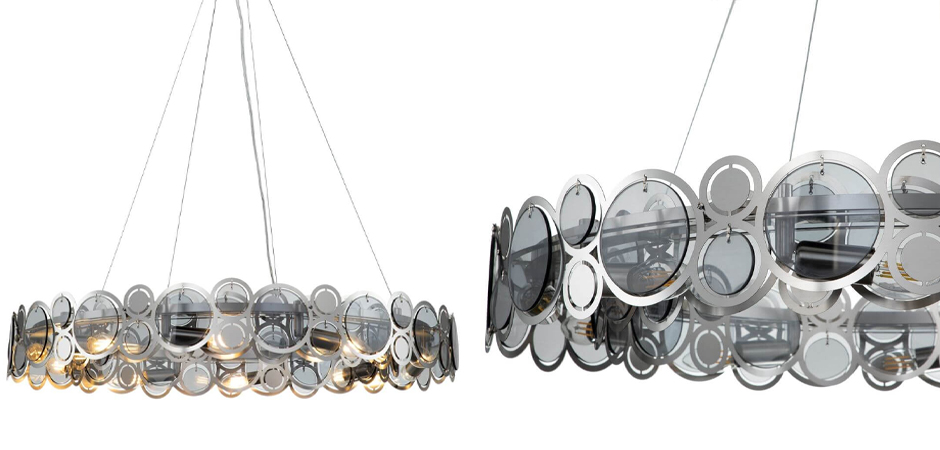 Люстра Loyal Никель с Дымчатым Стеклом - Loft-Concept в Кирове