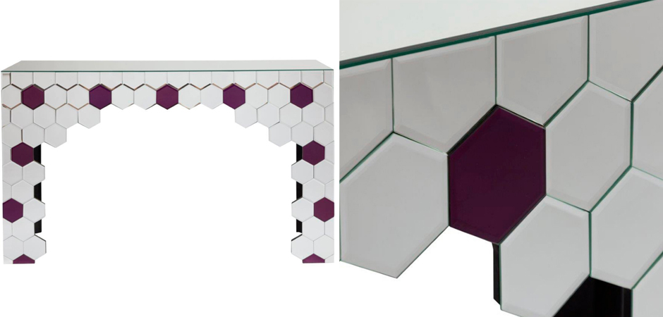 Консоль Mirrored Honeycomb Консоль Mirrored Honeycomb - Loft-Concept в Кирове