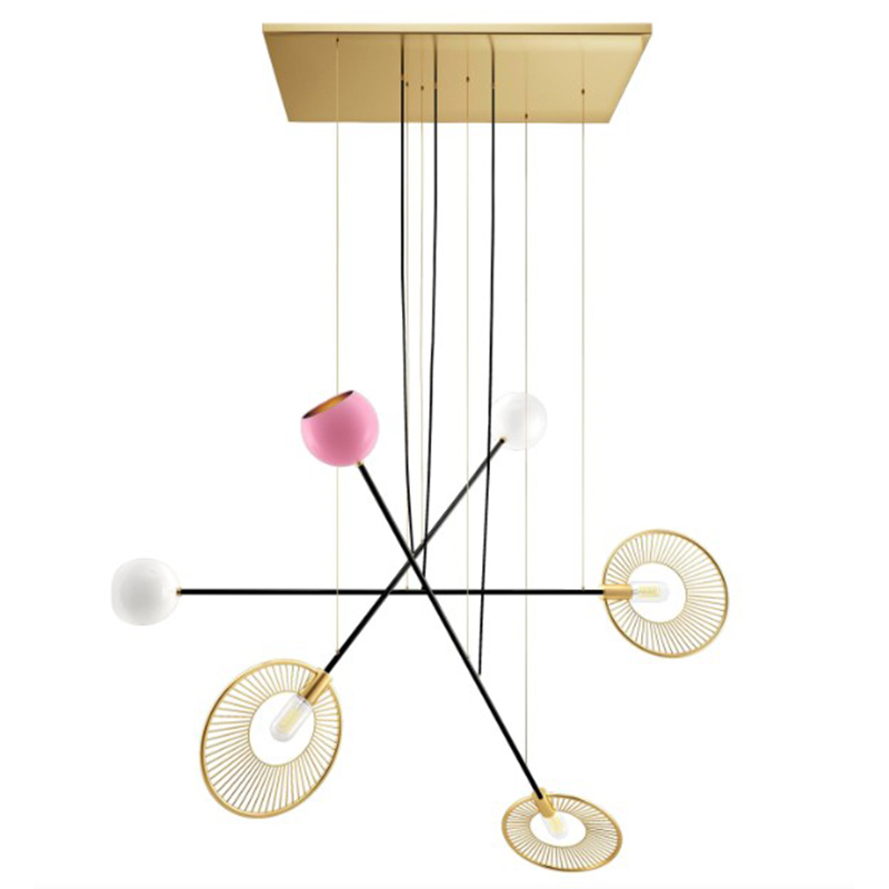 Дизайнерская Люстра Melrose Suspension Lamp Brass Aluminum Lacquered Мульти Дизайнерская Люстра Melrose Suspension Lamp Brass Aluminum Lacquered Мульти в Кирове | Loft Concept