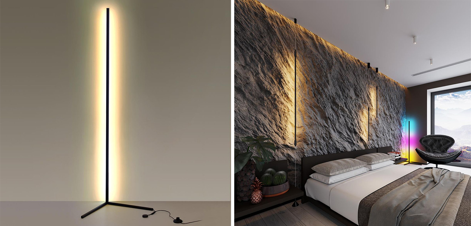 Торшер Trumpet Tube Black Angled - фото