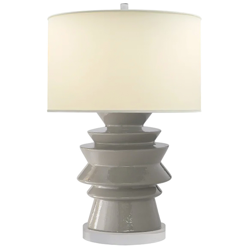 Настольная Лампа Серая Chapman Disk Table Lamp Серый Бежевый в Кирове | Loft Concept 
