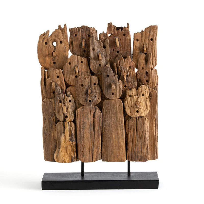 Статуэтка Wooden Sculpture Коричневый Черный Статуэтка Wooden Sculpture Коричневый Черный в Кирове | Loft Concept