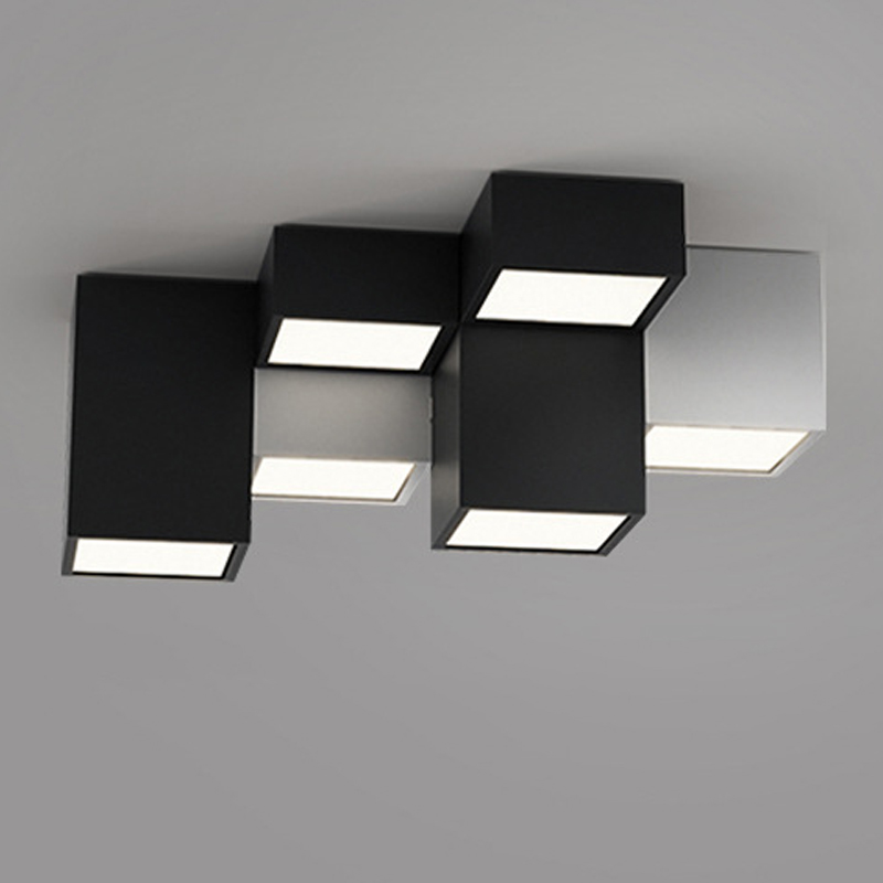Комбинация из 7-ти геометрических потолочных светильников Seven Geometric Lamps Черный Белый Комбинация из 7-ти геометрических потолочных светильников Seven Geometric Lamps Черный Белый в Кирове | Loft Concept