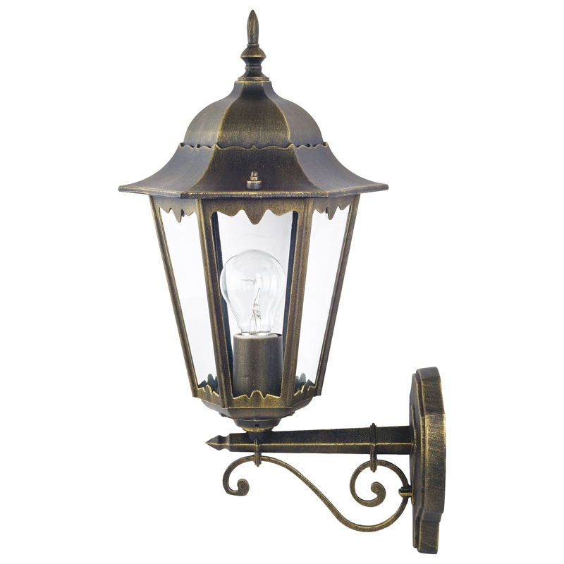 Уличный светильник Leclerc sconce Винтажный черный Прозрачное Стекло Уличный светильник Leclerc sconce Винтажный черный Прозрачное Стекло в Кирове | Loft Concept