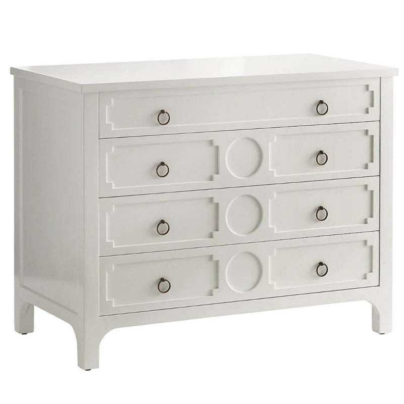 Комод с 4-мя ящиками Lawrence chest of drawers White Белый Белый Комод с 4-мя ящиками Lawrence chest of drawers White Белый Белый в Кирове | Loft Concept