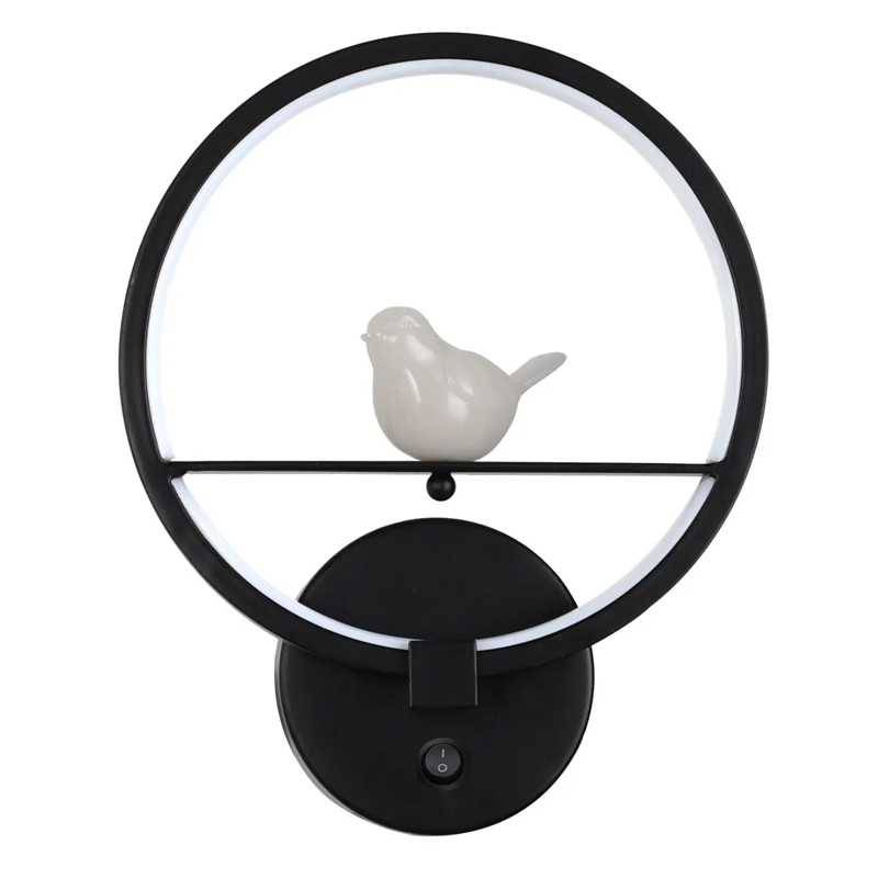 Бра Bird Ring Sconce black Черный Бра Bird Ring Sconce black Черный в Кирове | Loft Concept