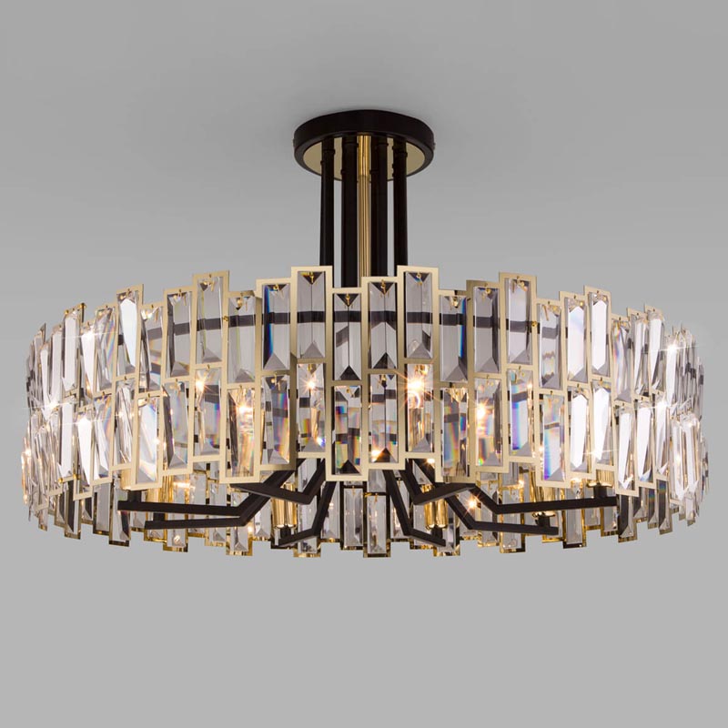 Потолочная люстра Darkness Chandelier gold 71 Черный Прозрачный (Transparent) Золотой Потолочная люстра Darkness Chandelier gold 71 Черный Прозрачный (Transparent) Золотой в Кирове | Loft Concept