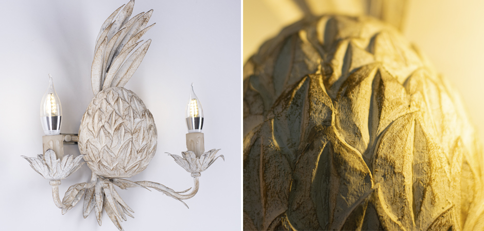 Бра Ананас белый прованс Pineapple Wall Lamp Бра Ананас белый прованс Pineapple Wall Lamp - Loft-Concept в Кирове
