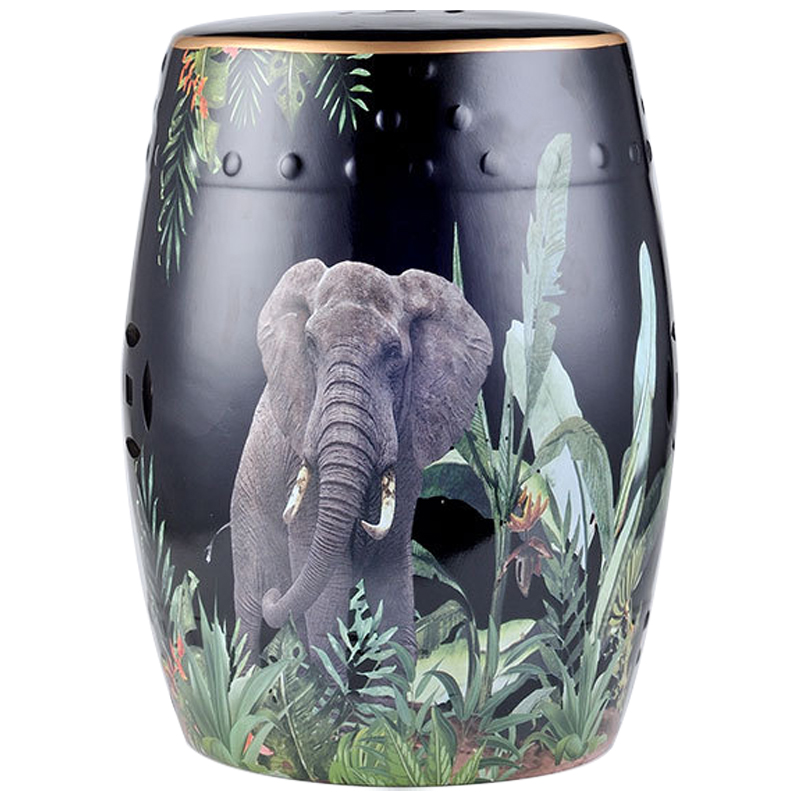 Керамический табурет Elephant Tropical Animal Ceramic Stool Black Черный Зеленый Серый Керамический табурет Elephant Tropical Animal Ceramic Stool Black Черный Зеленый Серый в Кирове | Loft Concept