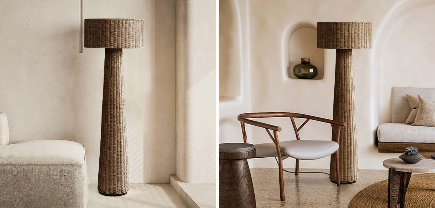 Торшер Wicker Furniture Poe Floor Lamp - фото