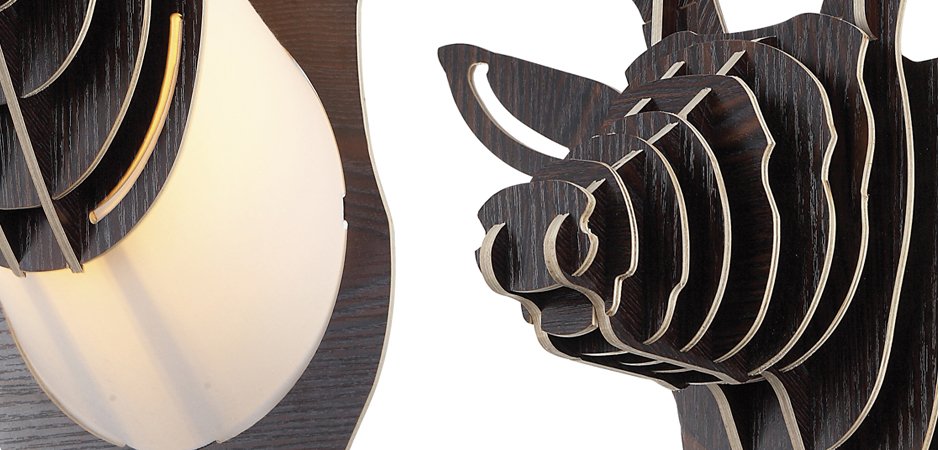 Бра Олень Cardboard Deer Wall Lamp dark - Loft-Concept в Кирове