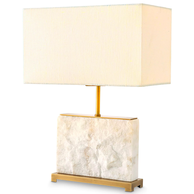 Настольная лампа Eichholtz Table Lamp Newton S Marble Белый Мрамор Bianco Латунь Кремовый Настольная лампа Eichholtz Table Lamp Newton S Marble Белый Мрамор Bianco Латунь Кремовый в Кирове | Loft Concept