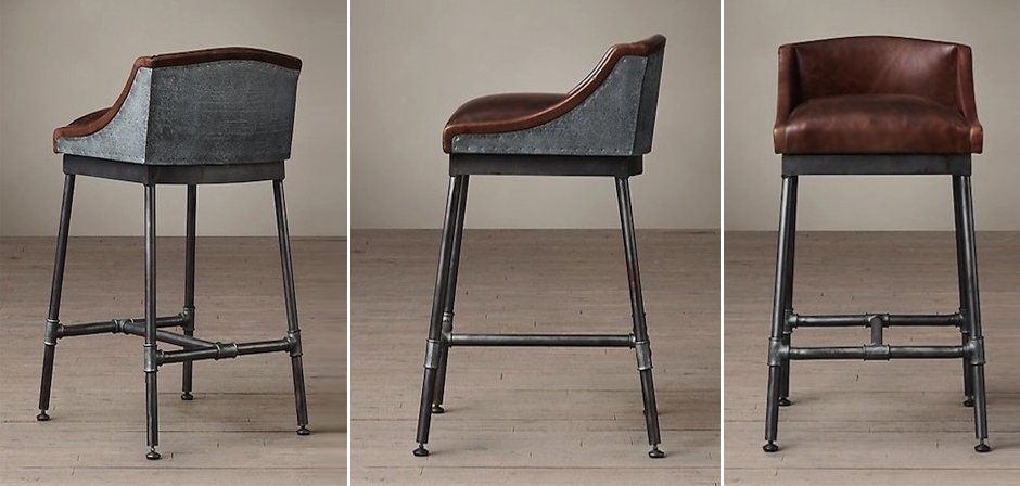 Барный стул Iron Scaffold Bar stool brown Барный стул Iron Scaffold Bar stool brown - Loft-Concept в Кирове
