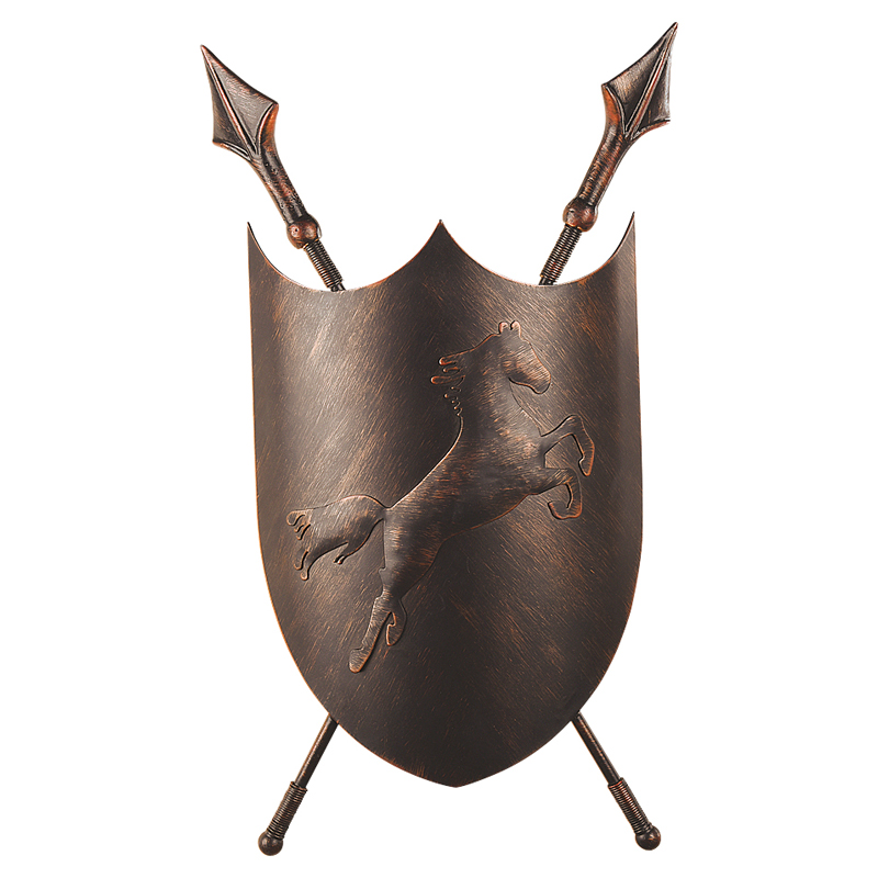 Бра Shield Horse Sconce Коричневый винтаж Бра Shield Horse Sconce Коричневый винтаж в Кирове | Loft Concept