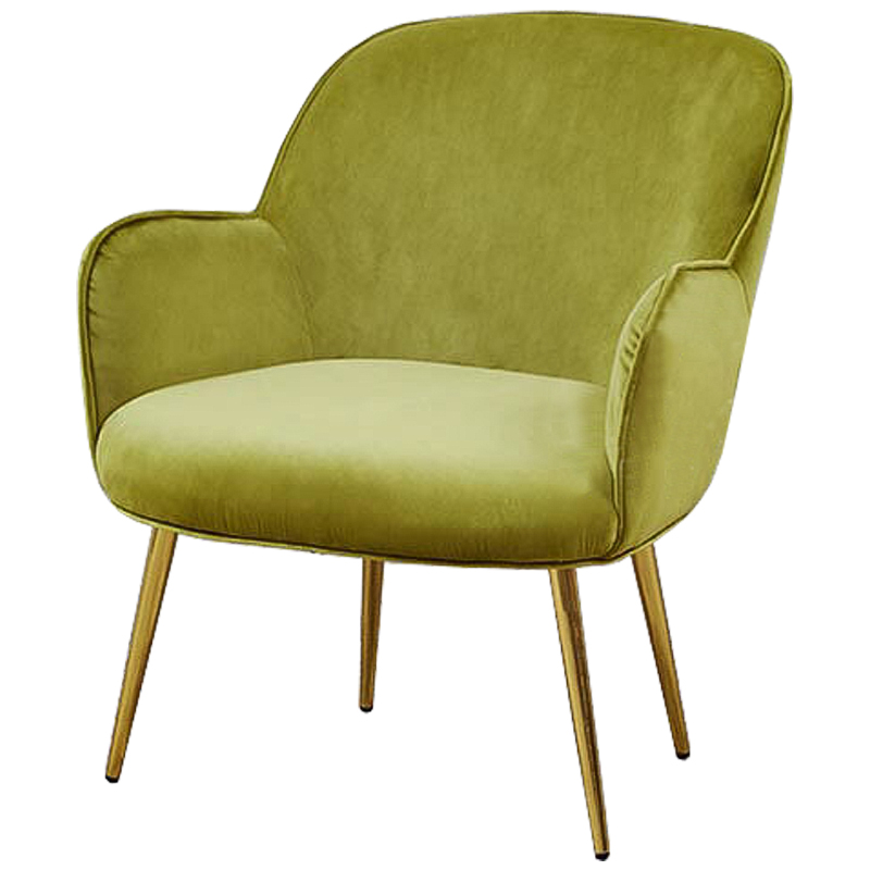 Кресло Waldeck Chair Light green Салатовый Глянцевое золото Кресло Waldeck Chair Light green Салатовый Глянцевое золото в Кирове | Loft Concept