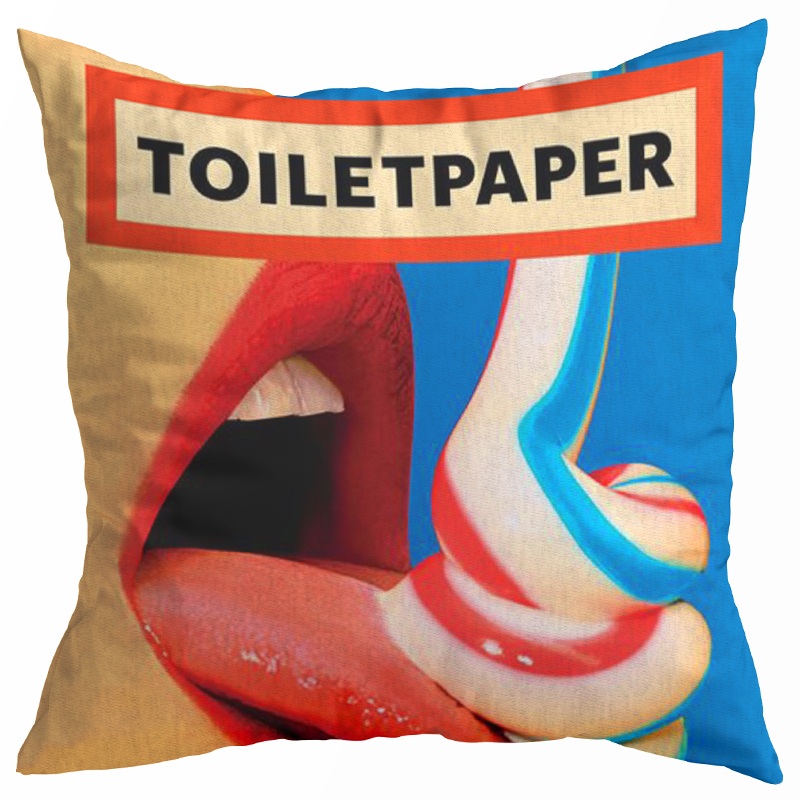 Декоративная подушка Seletti Toothpaste Toiletpaper Мульти Синий Красный Декоративная подушка Seletti Toothpaste Toiletpaper Мульти Синий Красный в Кирове | Loft Concept