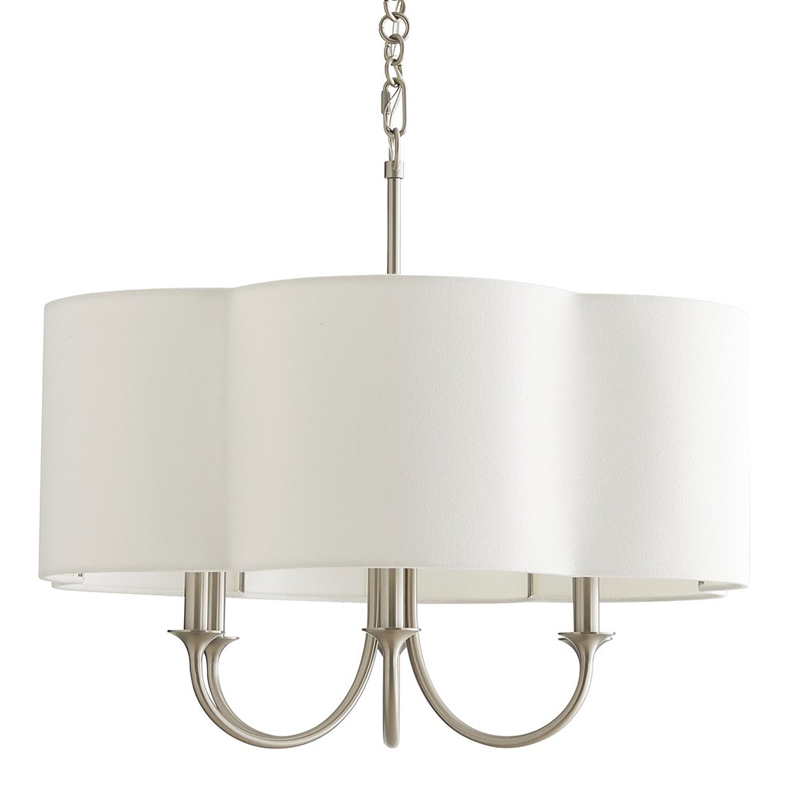 Люстра Vitorino Silver Chandelier Серебряный Белый Люстра Vitorino Silver Chandelier Серебряный Белый в Кирове | Loft Concept