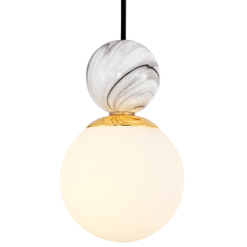 Подвесной светильник White Marble Decor Белый Золотой Черный Белый Мрамор Bianco Подвесной светильник White Marble Decor Белый Золотой Черный Белый Мрамор Bianco в Кирове | Loft Concept