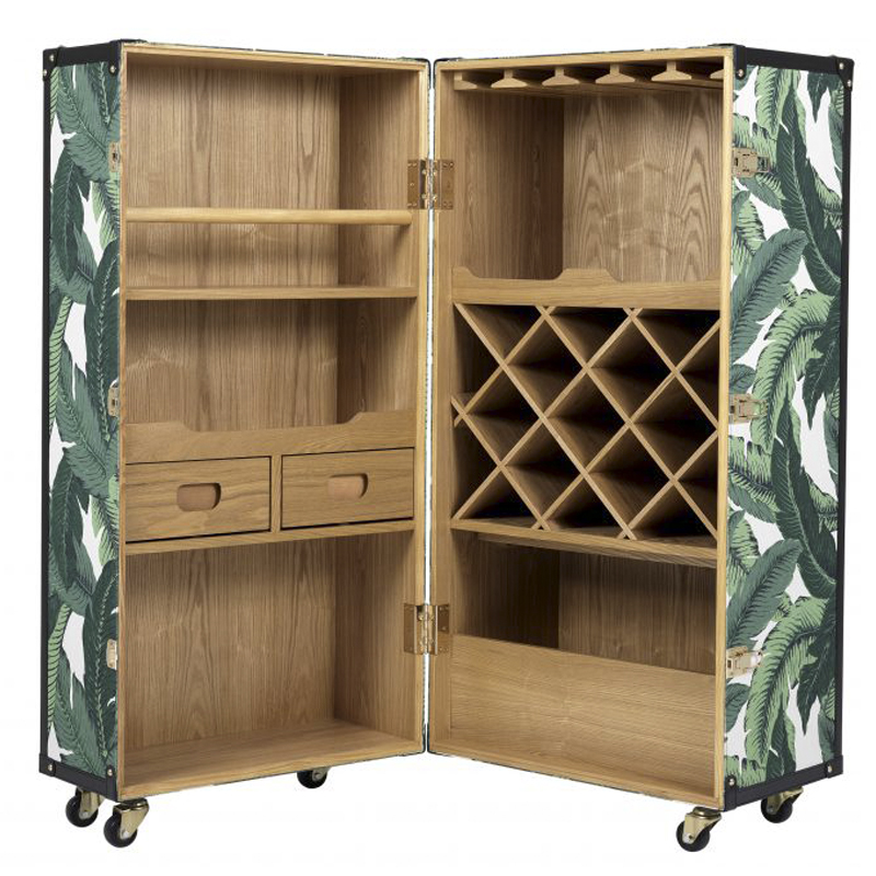 Винный шкаф Eichholtz Wine Cabinet Martini Bianco Tropical Белый Зеленый Древесина Золотой Винный шкаф Eichholtz Wine Cabinet Martini Bianco Tropical Белый Зеленый Древесина Золотой в Кирове | Loft Concept