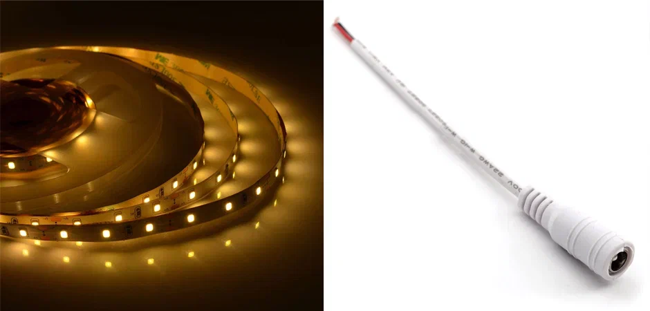 Комплект светодиодная лента 4,8W/m 60LED/m 3528SMD теплый белый с адаптером - Loft-Concept в Кирове