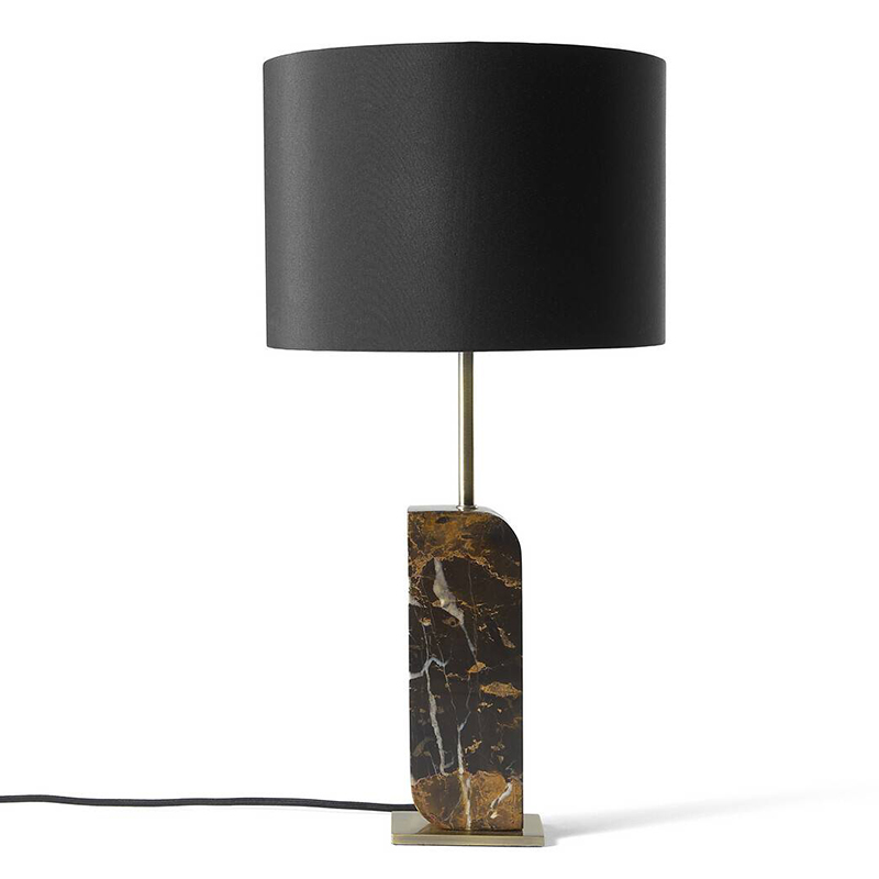 Настольная лампа Franca Marble Stand Черный Латунь Настольная лампа Franca Marble Stand Черный Латунь в Кирове | Loft Concept
