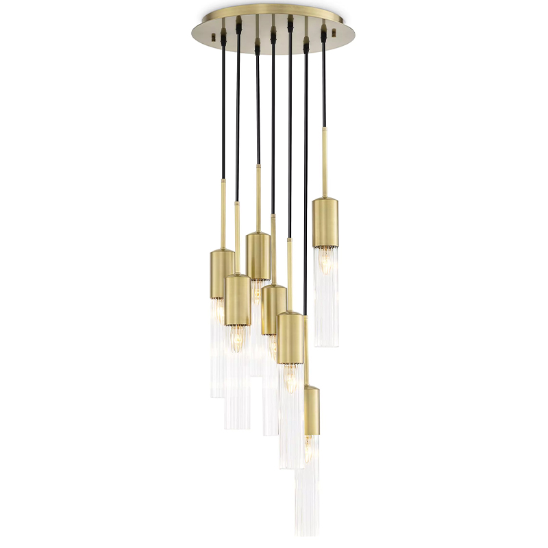 Люстра Eichholtz Chandelier Lulu Латунь Прозрачное Стекло Черный Люстра Eichholtz Chandelier Lulu Латунь Прозрачное Стекло Черный в Кирове | Loft Concept