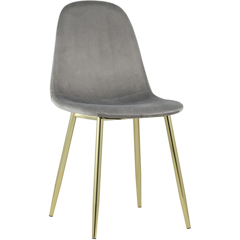 Стул Archie Chair Серый велюр Золотые ножки Серый Золотой в Кирове | Loft Concept 