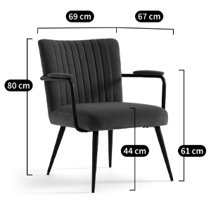 Кресло бархатное с подлокотниками на металлическом каркасе Oriel Retro Armchair Кресло бархатное с подлокотниками на металлическом каркасе Oriel Retro Armchair в Кирове