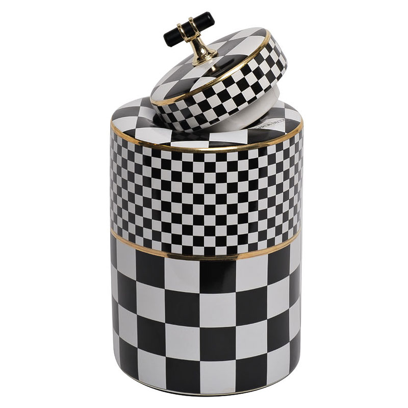 Ваза Chess Vase 26 Черный Белый Золотой Ваза Chess Vase 26 Черный Белый Золотой в Кирове | Loft Concept