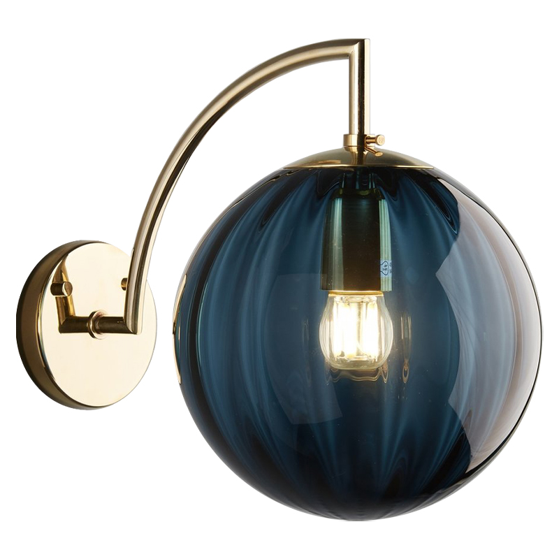 Бра Hector Sconce Blue Глянцевое золото Синий Бра Hector Sconce Blue Глянцевое золото Синий в Кирове | Loft Concept