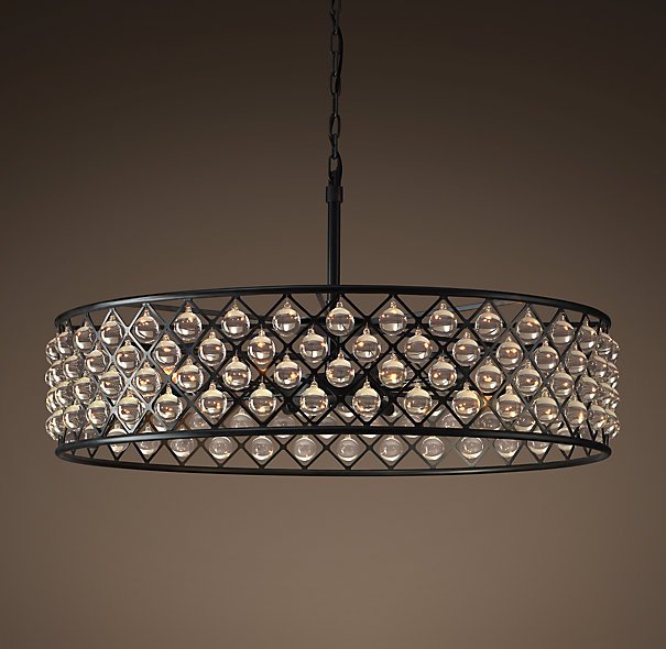 Люстра RH Spencer Hoop Chandelier 80 Черный в Кирове | Loft Concept 