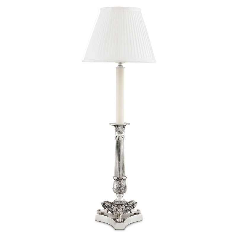 Настольная лампа Eichholtz Table Lamp Perignon Silver Серебряный Белый Настольная лампа Eichholtz Table Lamp Perignon Silver Серебряный Белый в Кирове | Loft Concept