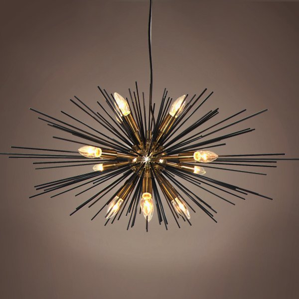 Люстра Astra Chandelier Sputnik Gold & Black Люстра Astra Chandelier Sputnik Gold & Black в Кирове | Loft Concept