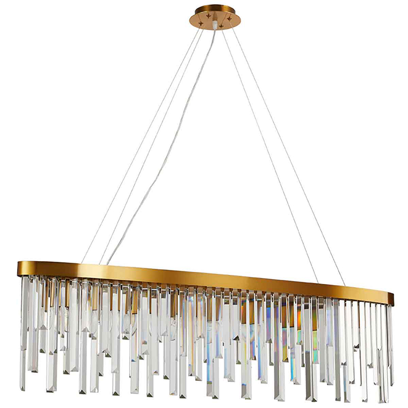 Люстра Bennett Oval Chandelier gold Прозрачный Золотой Люстра Bennett Oval Chandelier gold Прозрачный Золотой в Кирове | Loft Concept