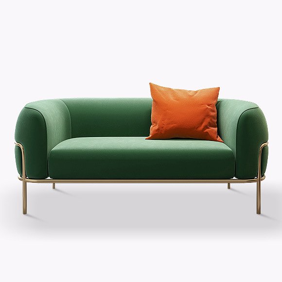 Диван SOPHIE SOFA Зеленый Латунь в Кирове | Loft Concept 