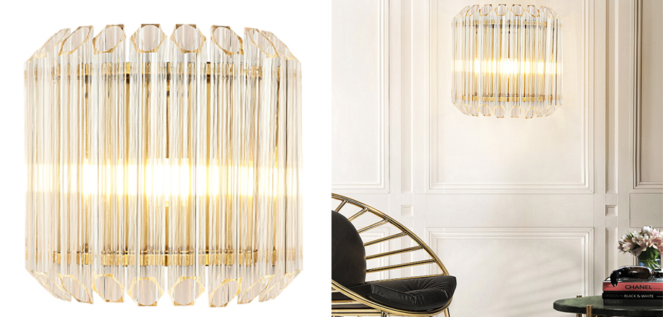 Бра Hexagon Wall Lamp прозрачное стекло Бра Hexagon Wall Lamp прозрачное стекло - Loft-Concept в Кирове