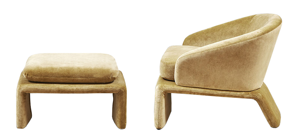 Кресло и пуф Connor Armchair Кресло и пуф Connor Armchair - Loft-Concept в Кирове