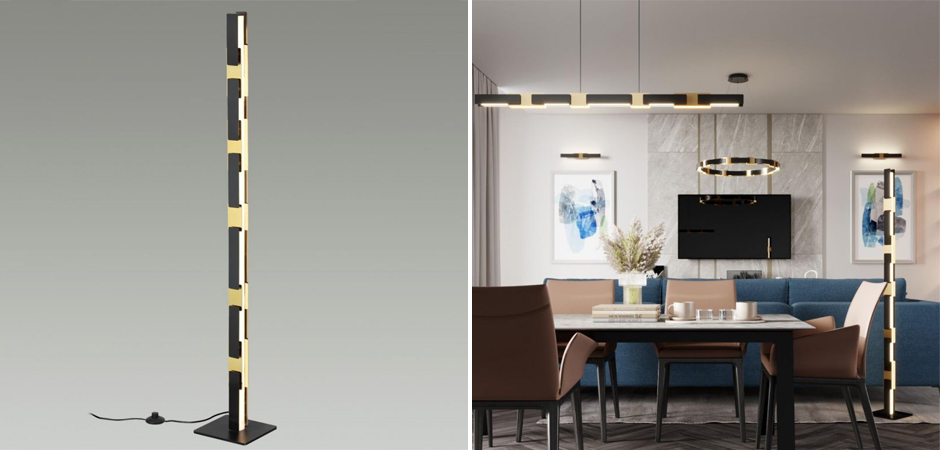 Торшер Shades of Gold с выключателем Торшер Shades of Gold с выключателем - Loft-Concept в Кирове