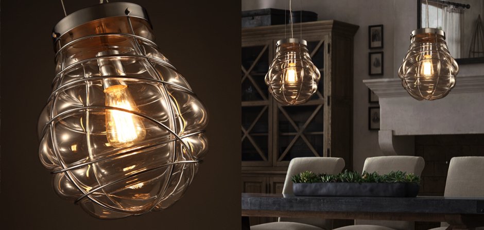Подвесной светильник Steampunk Glass Shape Подвесной светильник Steampunk Glass Shape - Loft-Concept в Кирове
