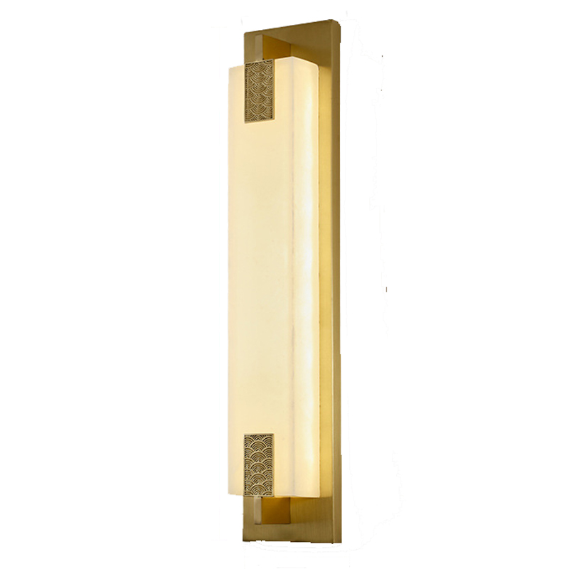 Накладной Настенный светильник Арт-Деко натуральный мрамор Art-Deco Wall Lamp Латунь Накладной Настенный светильник Арт-Деко натуральный мрамор Art-Deco Wall Lamp Латунь в Кирове | Loft Concept