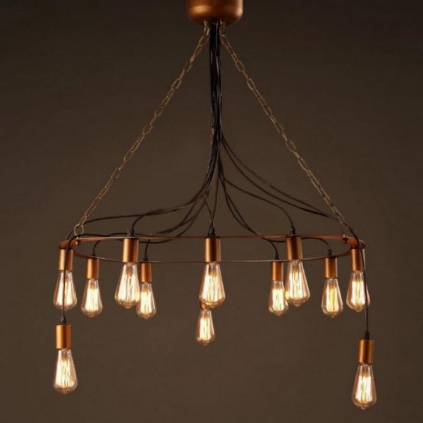 Люстра Blood Wire Chandelier Black 12 Золотой Черный в Кирове | Loft Concept 